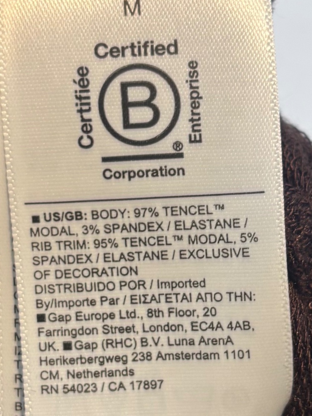 Athleta V-Neck  Tencel Modal top (medium/ brown) - Picture 4 of 4